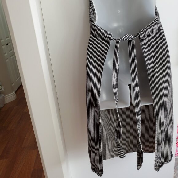 Epicure Striped Bib Apron w Pockets fits M-XL - Picture 5 of 11